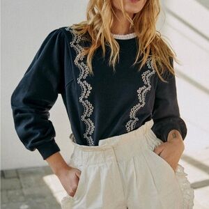 Sezane Karen Sweatshirt - Sézane X Sea Ny Marine. - Size S